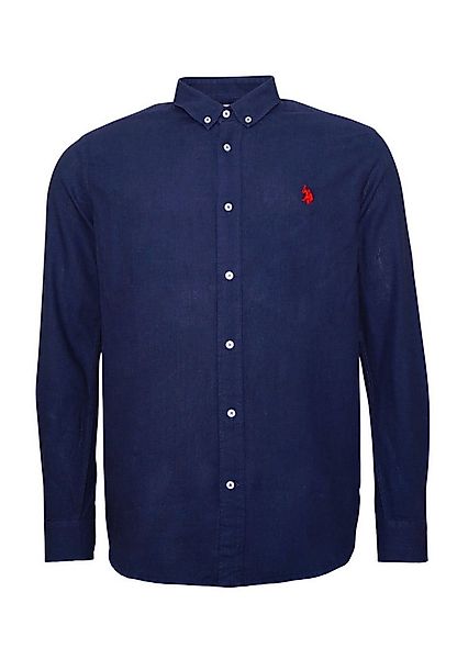 U.S. Polo Assn. Langarmhemd Hemd Leinenhemd Button Down Linenshirt (1-tlg) günstig online kaufen