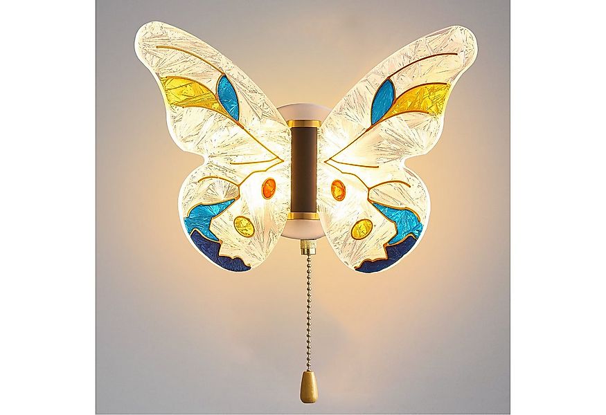 MUPOO LED Wandleuchte LED Wandleuchte Schmetterling dimmbar, Wandlampe mit günstig online kaufen