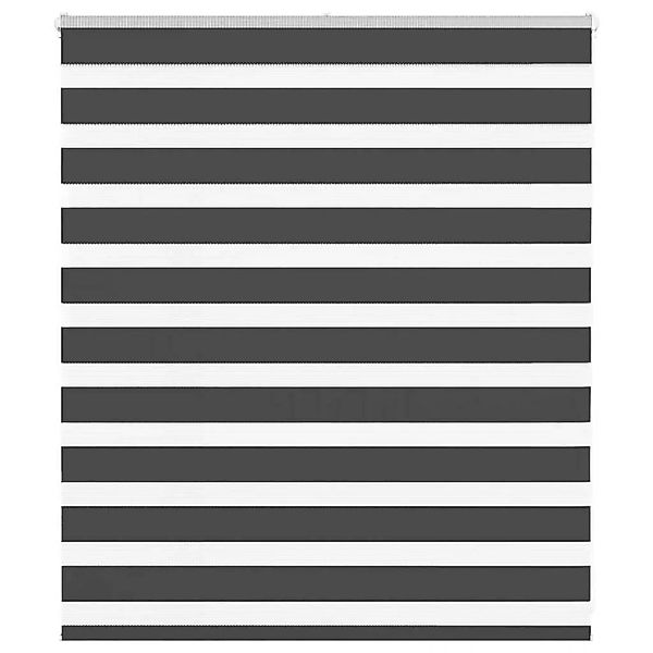 vidaXL Doppelrollo Schwarz 125x100 cm Stoffbreite 120,9 cm Polyester 401421 günstig online kaufen