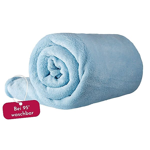 Wohndecke Kuscheldecke aus 100% Polyester, 150x220 cm, Clinotest, Kochfest günstig online kaufen