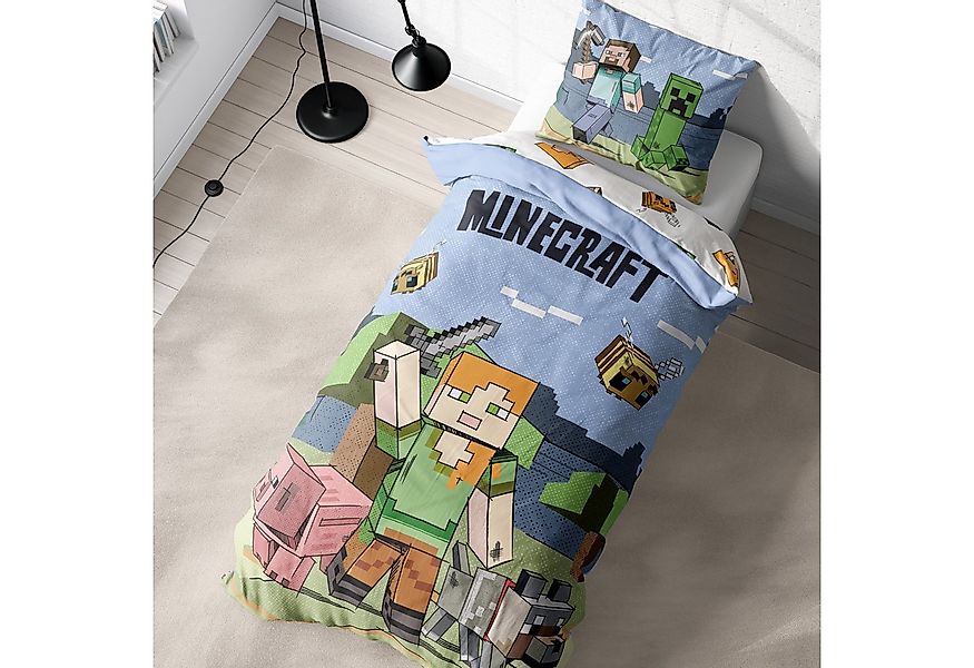 MTOnlinehandel Kinderbettwäsche Minecraft Steve & Alex, Geschenk für Gamer, günstig online kaufen