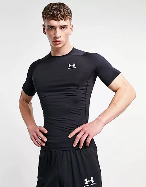 Under Armour – Training HeatGear – Baselayer-T-Shirt in Schwarz günstig online kaufen