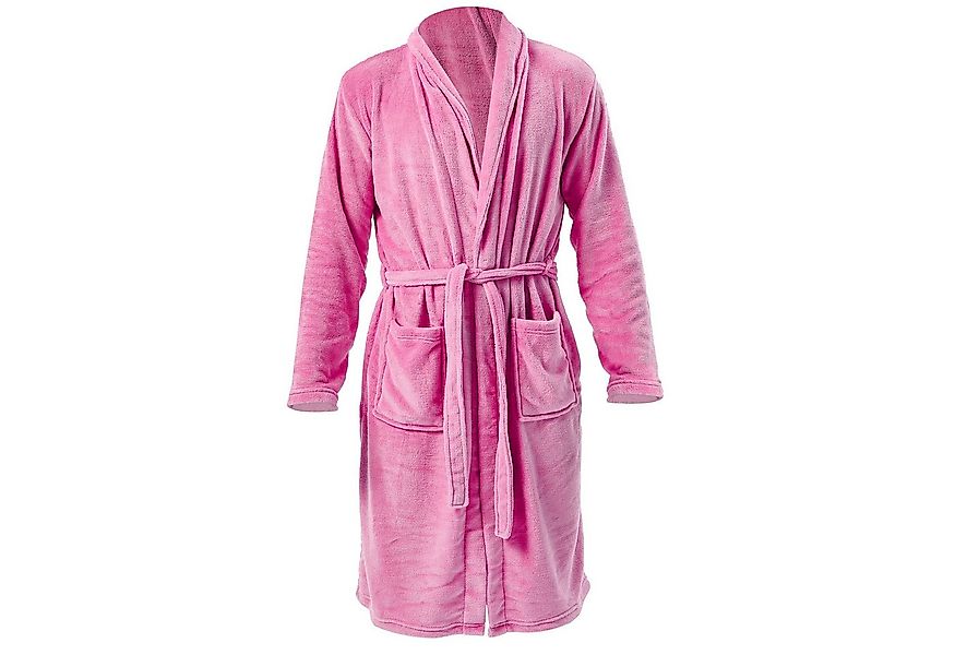 i@home Unisex-Bademantel Bademantel aus Korallenfleece Plüsch weich warm Mo günstig online kaufen