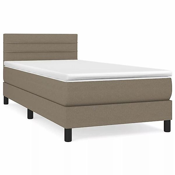 vidaXL Boxspringbett mit Matratze Creme 100x200 cm Stoff1373134 günstig online kaufen