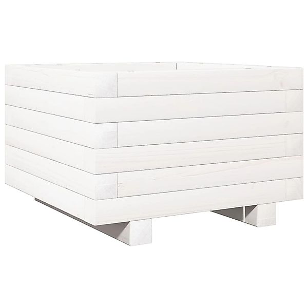 vidaXL Pflanzkübel Weiß 40x40x26,5 cm Massivholz Kiefer 847289 günstig online kaufen