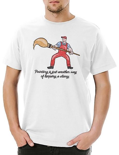 Urban Backwoods Print-Shirt Urban Backwoods Painting Herren T-Shirt Weiß Gr günstig online kaufen