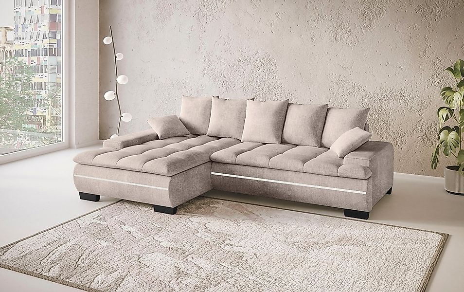 Mr. Couch Ecksofa »Haiti II, L-Form«, RGB-LED Beleuchtung, Kaltschaum, wahl günstig online kaufen