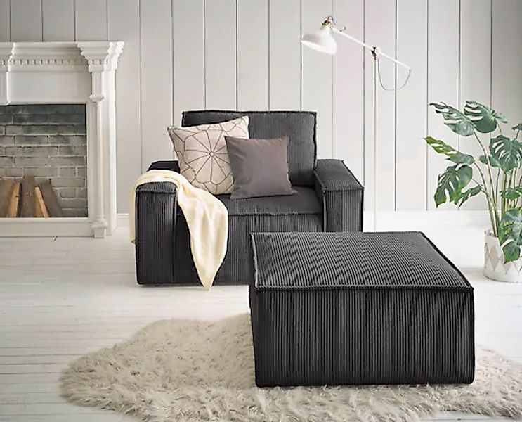 Home affaire Sessel »SHERWOOD« Loveseat und Hocker im Set, passend zur Pols günstig online kaufen