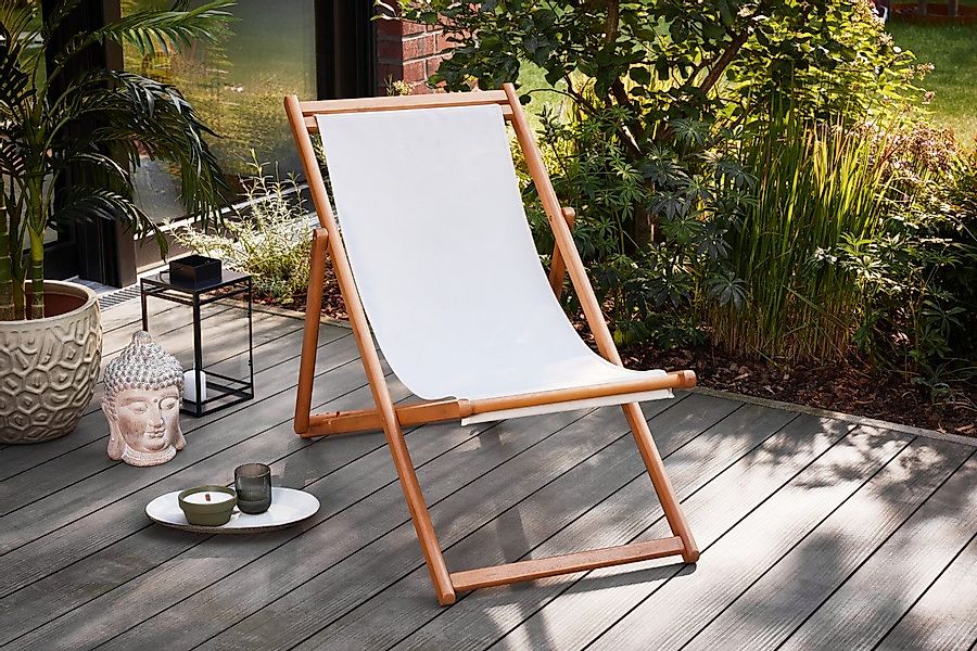 Primaster Gartenliege Primaster Gartenliegestuhl Karla beige, günstig online kaufen