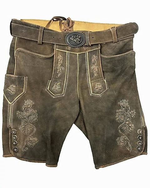 Maddox Trachtenlederhose 'Silbersee' mit Gürtel, Used Erle günstig online kaufen