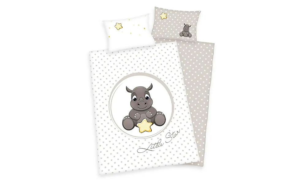 Herding Bettwäsche-Set  Süßes Nashorn ¦ mehrfarbig ¦ Maße (cm): B: 100 H: 1 günstig online kaufen