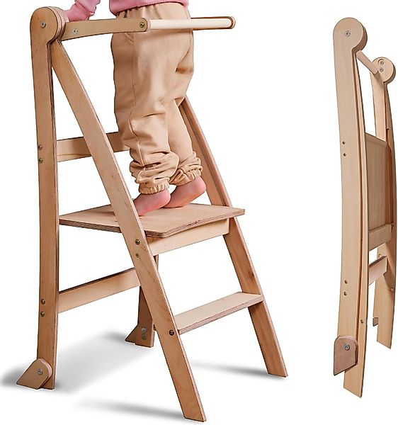Goodevas Kinderklappstuhl Montessori-Lernleiter: Klappbare Lernleiter günstig online kaufen