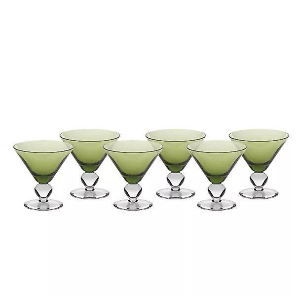 Eiscremeglas Cocktail 6er-Set Colori Vero 11cm grün günstig online kaufen