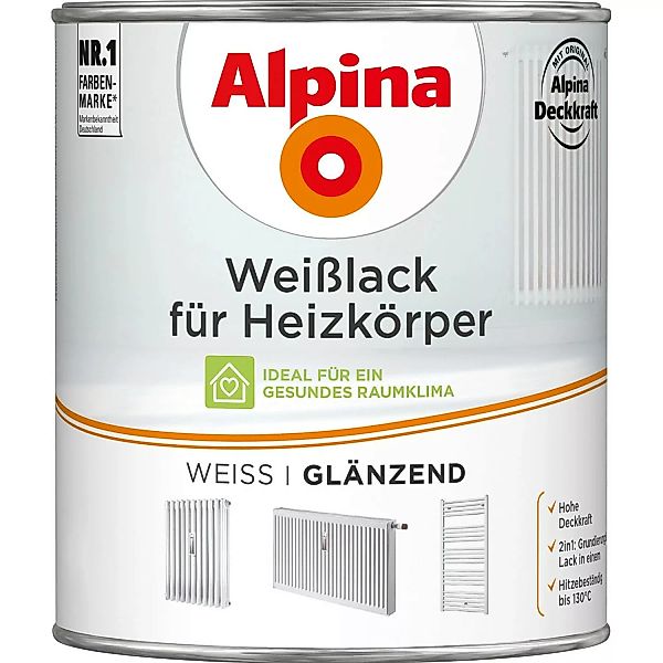 Alpina Weißlack für Heizkörper glänzend 750 ml günstig online kaufen