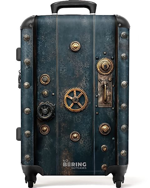 NoBoringSuitcases.com© Hartschalen-Trolley Dampfbunkertür mit Kupferzahnräd günstig online kaufen