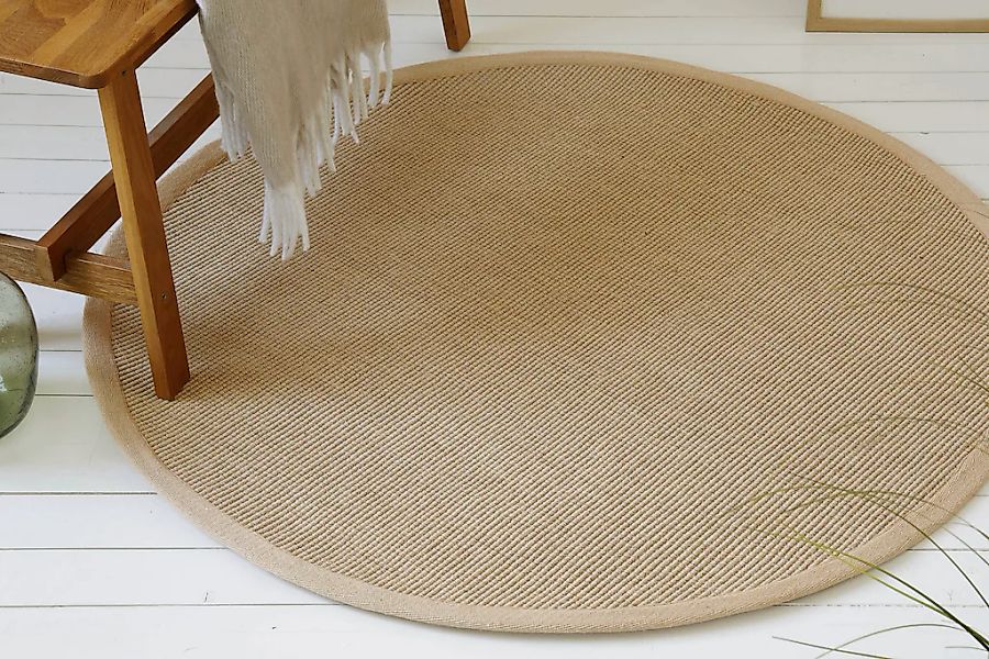 OTTO home Teppich "Liora" rund 5 Höhe Flachgewebe, Jute in Sisal Optik, Ess günstig online kaufen