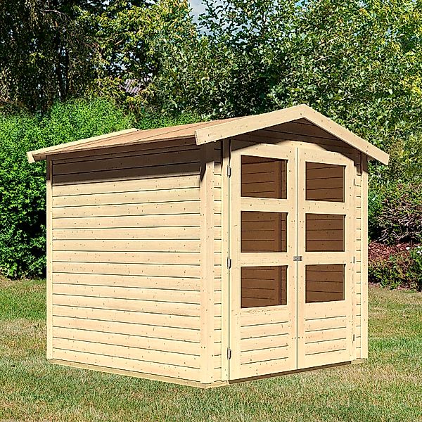 Karibu Gartenhaus "Amberg 2" anthrazit, naturbelassen oder terragrau günstig online kaufen