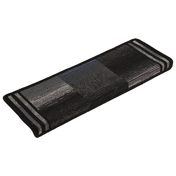 VidaXL Treppenmatten Selbstklebend 15 Stk. 65x21x4 cm Schwarz und Grau günstig online kaufen