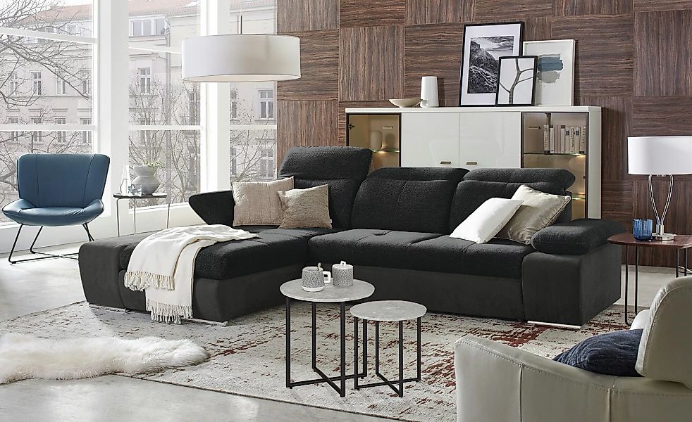 switch Ecksofa  Avilla ¦ schwarz ¦ Maße (cm): B: 285 H: 86 T: 187.0 Polster günstig online kaufen