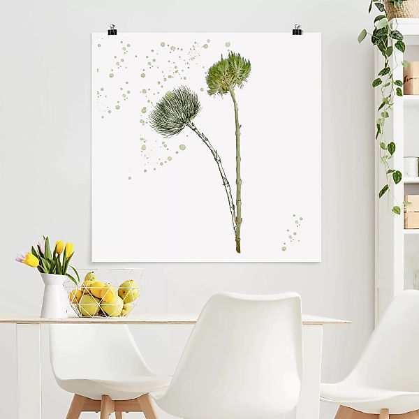 Poster - Quadrat Botanisches Aquarell günstig online kaufen