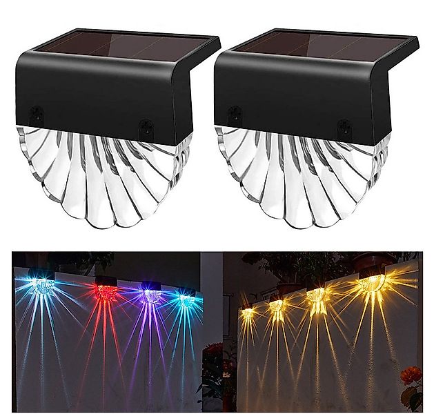 Sunicol LED Solarleuchte Solar Deck Lights, für Outdoor Gartenpfosten Zaun, günstig online kaufen