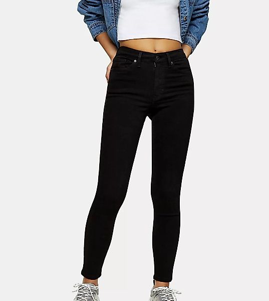 Topshop Tall – Jamie – Enge Jeans in Schwarz günstig online kaufen