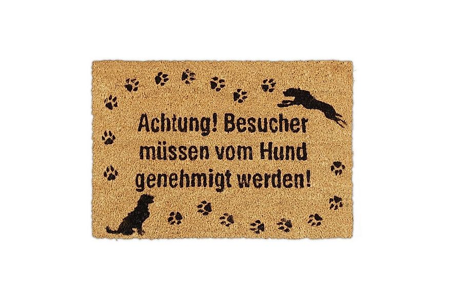 relaxdays Fußmatte Kokos Hund, Höhe: 15 mm günstig online kaufen