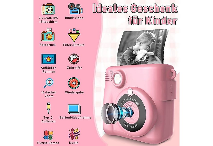 Coonoor 1080P Kinder-Digitalkamera, 2,4-Zoll-Kinderkamera Kinderkamera (Dig günstig online kaufen