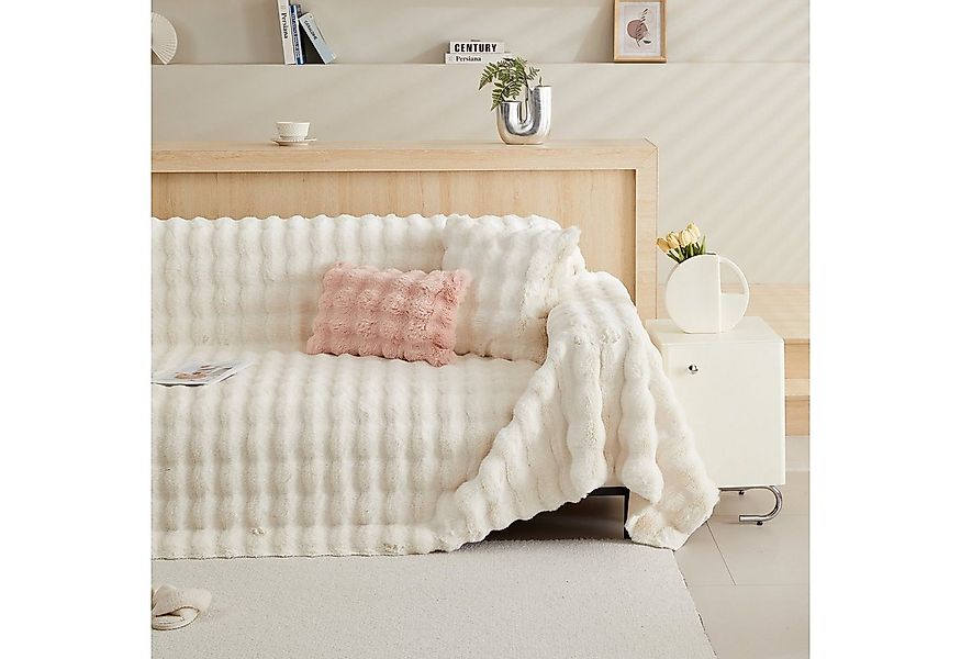 Wohndecke Kunstfelldecken Sofadecke Bubble Blanket, Polyester Fleecedecke, günstig online kaufen