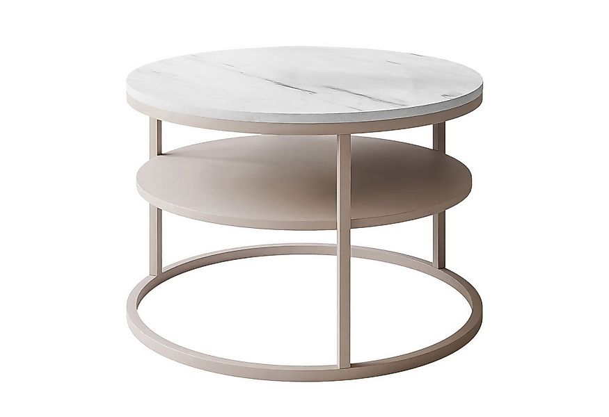 Lookway Couchtisch CIRI SLIM MATT Kaschmir mit Ablage (1 Tisch), Durchmesse günstig online kaufen