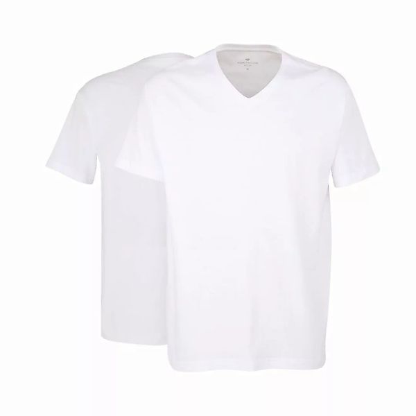 TOM TAILOR Herren T-Shirt, 2er Pack - Pure Cotton, Unterhemd, V-Neck, Doppe günstig online kaufen