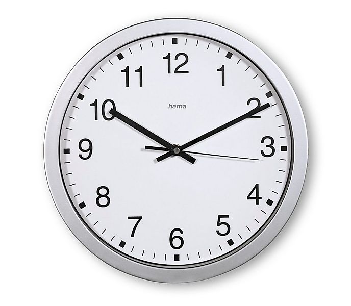 Hama Wanduhr Wanduhr "Mallorca", Ø 30 cm, Silber günstig online kaufen