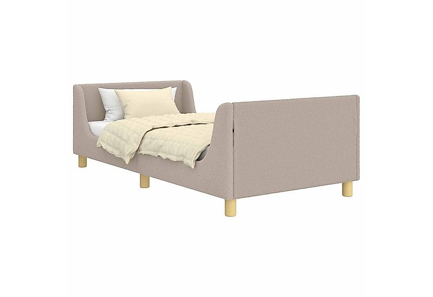 vidaXL Bett Kinderbettgestell mit Kopfteil Hellgrau 80 x 200 cm Schafstoff günstig online kaufen