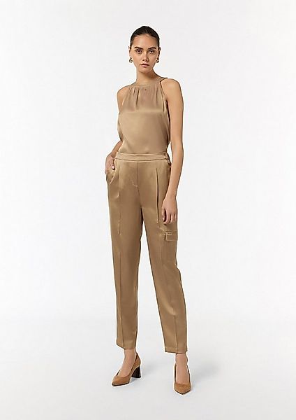 comma 7/8-Hose Hose Cargohose aus Satin günstig online kaufen