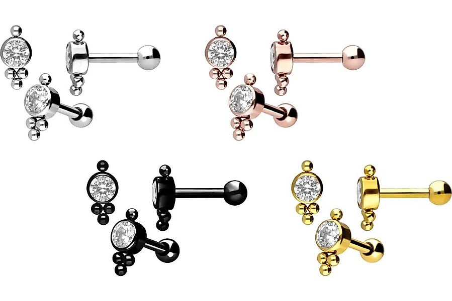 PIERCINGLINE Single-Ohrstecker Chirurgenstahl Ohrpiercing KRISTALL + günstig online kaufen