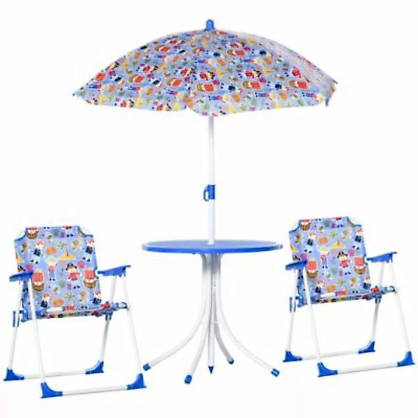 Outsunny Kinder Gartenset mit Sonnenschirm blau günstig online kaufen