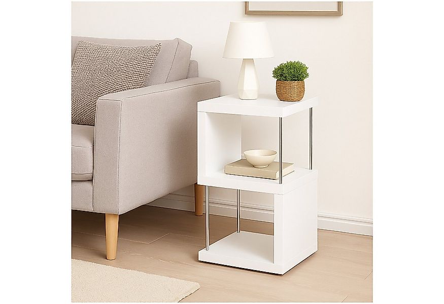 HTI-Living Regal Standregal 2 Fächer Thekla Weiß, Stück 1-tlg., mit Metalls günstig online kaufen