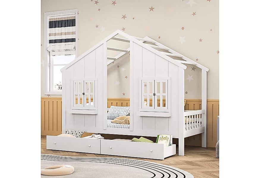Furnishings Home Hausbett Holzbett Kinderbett 90x200cm günstig online kaufen