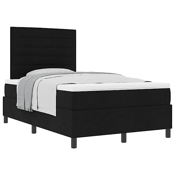 vidaXL Boxspringbett mit Matratze Schwarz 120 x 190 cm Stoff 3339296 günstig online kaufen