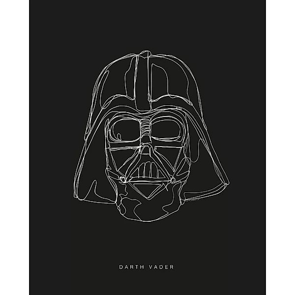 Komar Wandbild Star Wars Lines Dark Side Vader Star Wars B/L: ca. 40x50 cm günstig online kaufen