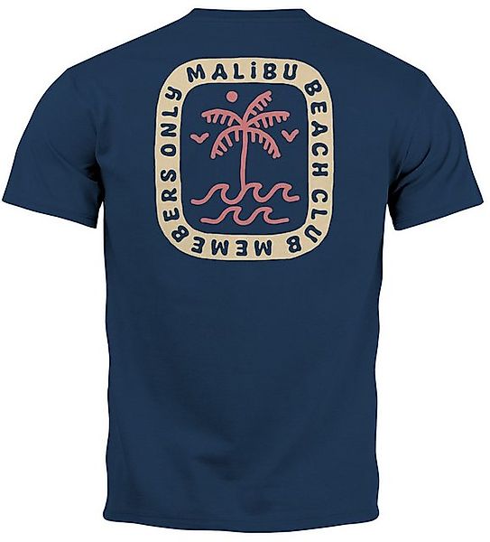 Neverless Print-Shirt Herren T-Shirt Backprint Surfer günstig online kaufen