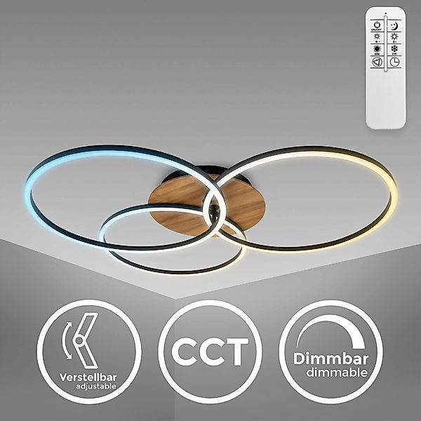 B.K.Licht LED Deckenleuchte, inkl. LED 40 Watt, 4.400lm, 3000K-6500K dimmba günstig online kaufen