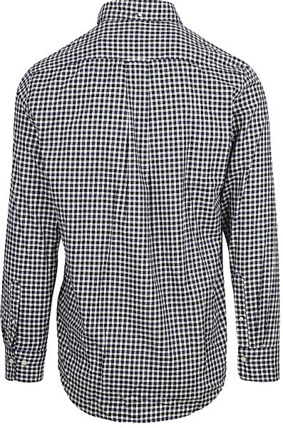 Gant Hemd Twill Gingham Navy - Größe M günstig online kaufen