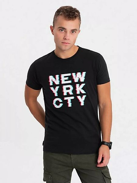 OMBRE Print-Shirt Herren-T-Shirt aus Baumwolle mit Aufdruck günstig online kaufen