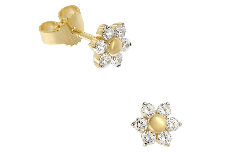 Glizz Paar Ohrstecker Damen-Ohrringe Gold 333/8K Zirkonia Ohrstecker günstig online kaufen