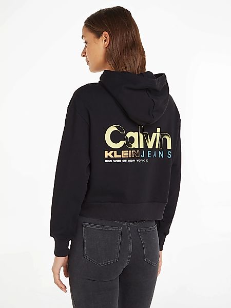Calvin Klein Jeans Kapuzensweatshirt COLORFUL ARTWORK CROPPED HOODIE günstig online kaufen