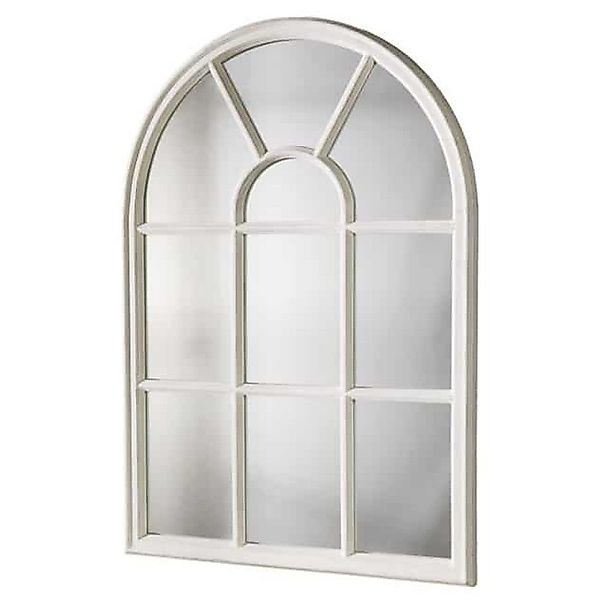 LebensWohnArt Wandspiegel Shabby Chic Rundbogen-Fenster-Spiegel 100cm günstig online kaufen