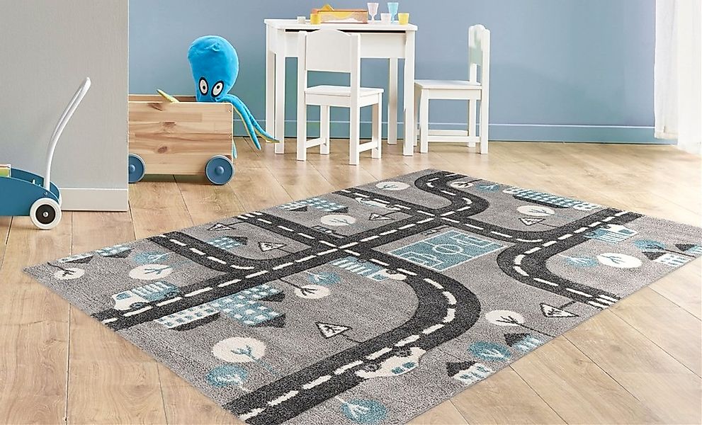 Arte Espina Kinderteppich "Amigo 531" rechteckig 15 mm Höhe Straßen-Spiel-T günstig online kaufen