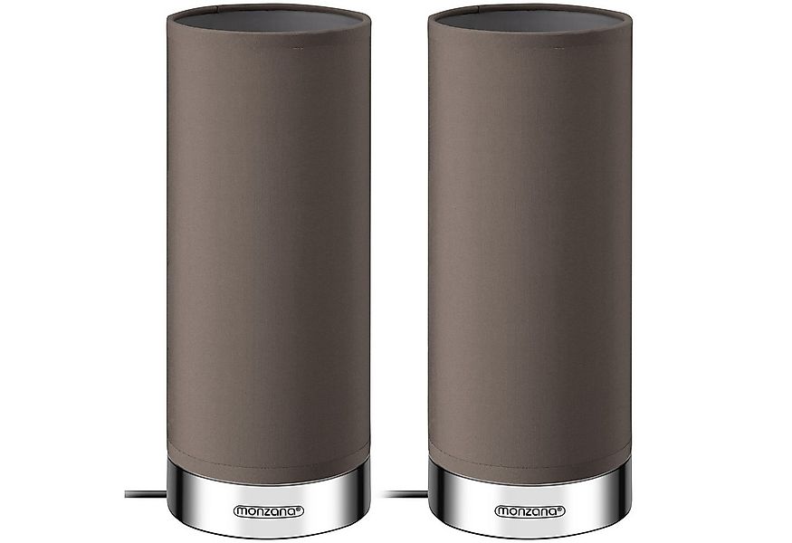 monzana Tischleuchte, Poppy - Braun, 2er Set LED Touch Dimmbar Schlafzimmer günstig online kaufen