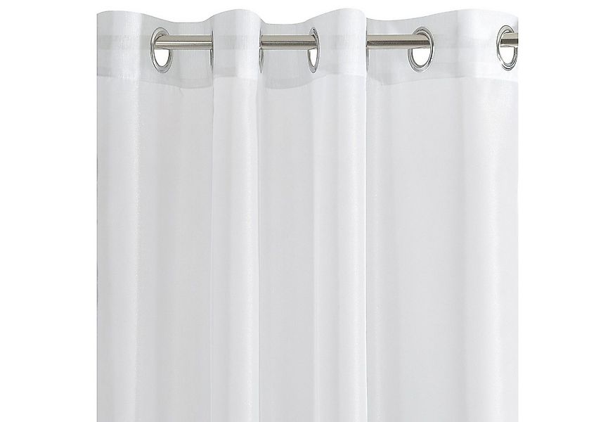 Eurofirany Gardine 400x250 cm Durchsichtig Weiß Reinweiß Transparent, Ösen, günstig online kaufen